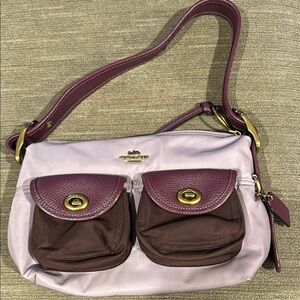Coach Purple and Brown Crossbody Bag
